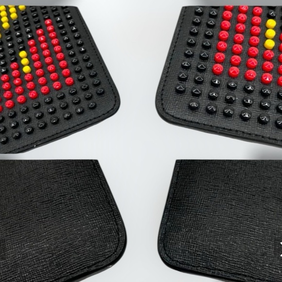 Fendi Monster Studs Leather Clutch Leather Bag Multicolor Rare LARGE Limited Ed - Picture 9 of 16